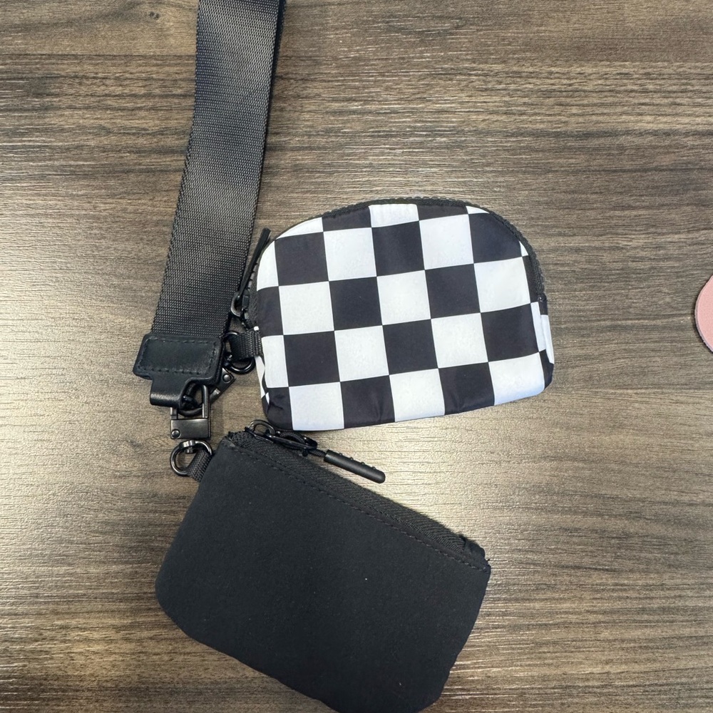 Checkered and Black Mini Keychain Set
